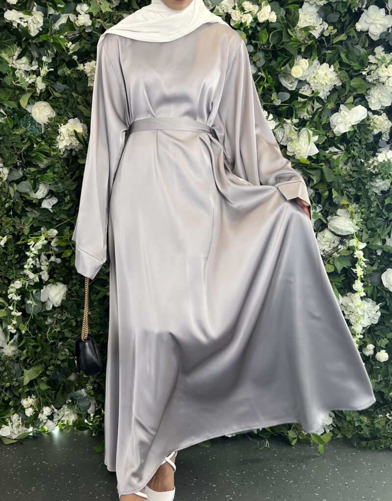 Stone Grey Flow Abaya